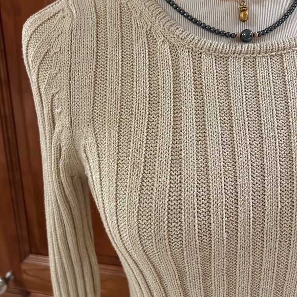 Maria de Ripabianca Creamy Oatmeal Open Back Sweater 8-10 - Picture 2 of 8